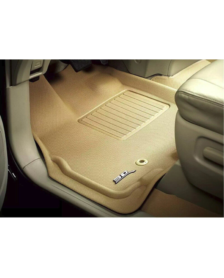 3D Kagu Floor Mat Compatible with  VOLVO XC 90  2015 to Present | Set of 5 Pcs | Custom Fit | BEIGE