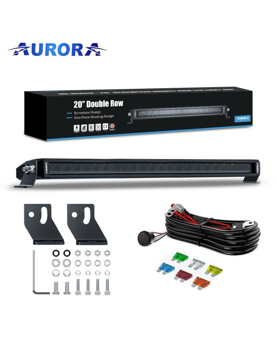 Aurora 20 Inch Off Road LED Light Bar | Single Row | 8,560 Lumens | 100Watts