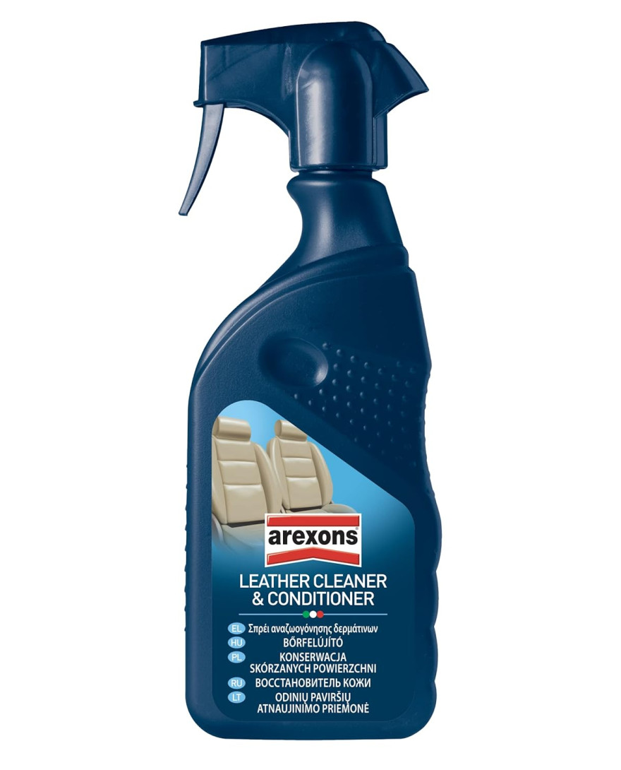 Arexons Leather Cleaner And Conditioner, 500ml | Clean, Polish, and Protect Leather Upholstery | Nourishes and Maintains Softness | Prevents Cracking | Solvent and Silicone-Free