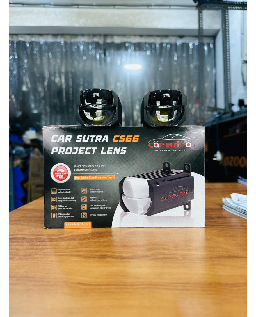 CS 66| Carsutra CS11 BI-LED Projector Lens | Low Beam Power 30W | High Beam Power 40W