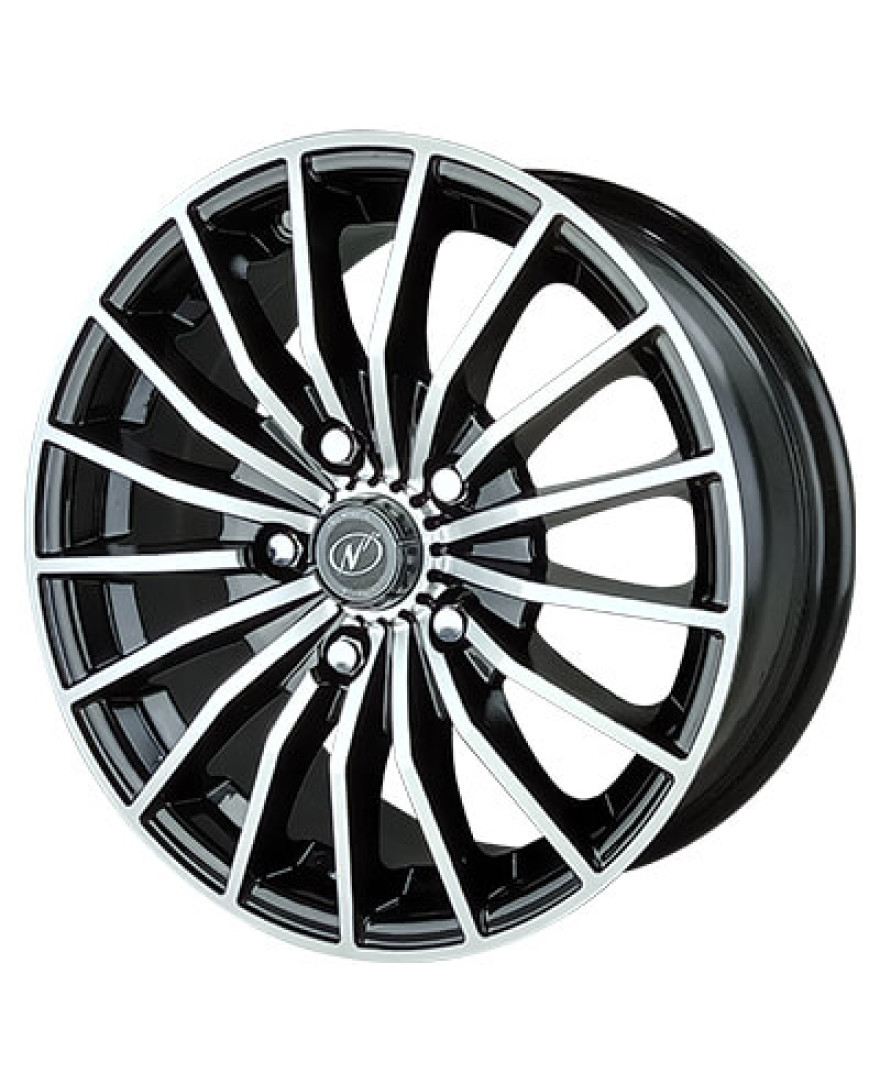 Athelete 15in in BM finish. The Size of alloy wheel is 15x6 inch and the PCD is 5x114.3(SET OF 4)