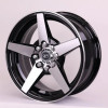Carbon in Black Machined finish. The Size of alloy wheel is 15 inch and the PCD is 5x114.3(SET OF 4