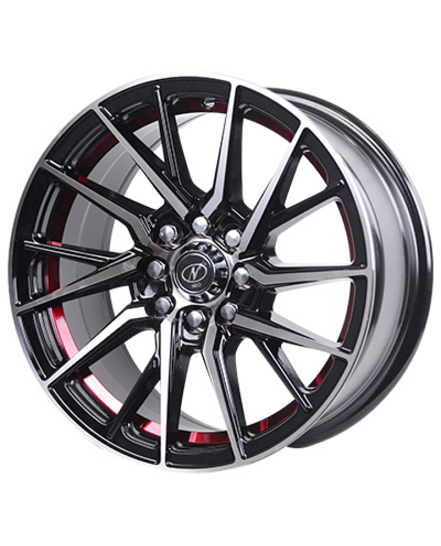 Fuse 15in BMUCR finish. The Size of alloy wheel is 15x7 inch and the PCD is 8x100x108(SET OF 4)