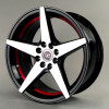 Radar 15in BMUCR finish. The Size of alloy wheel is 14x5.5 inch and the PCD is 4x100(SET OF 4)