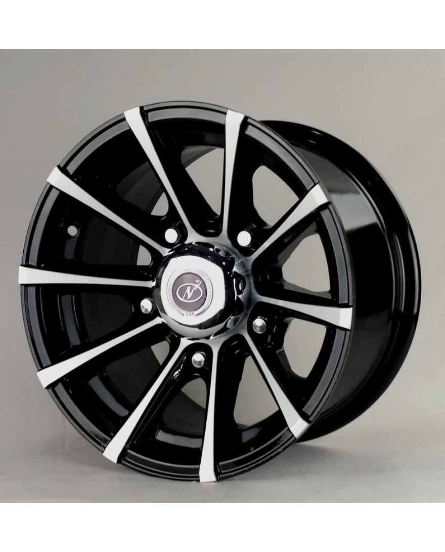 Rugged 15in BM finish. The Size of alloy wheel is 15x8 inch and the PCD is 5x160(SET OF 4)