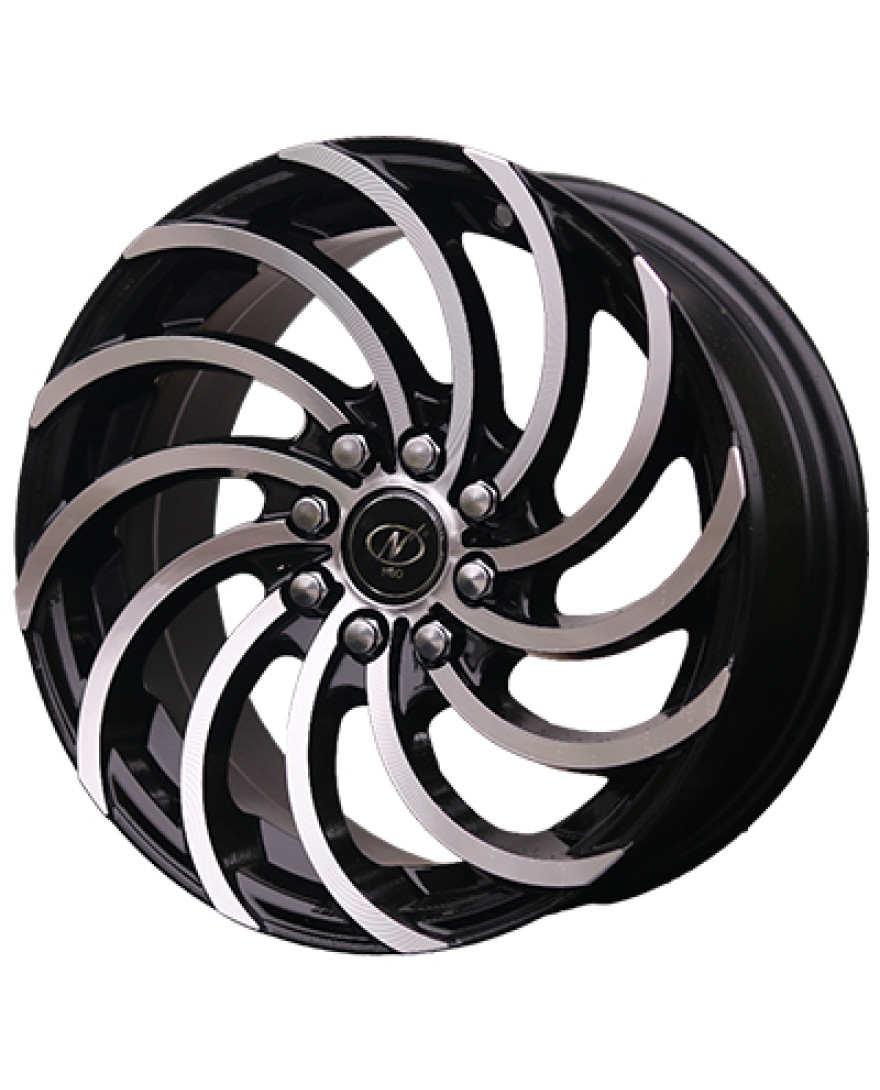 Snake 15in BM finish. The Size of alloy wheel is 15x7 inch and the PCD is 8x100/108(SET OF 4)