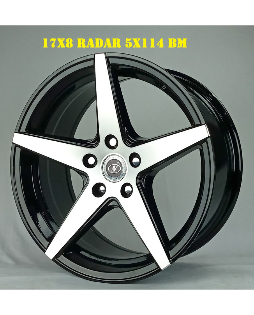 Radar 16 Inch BM finish PCD 4x100 | SET OF 4 | Size 16X6.5 Inch