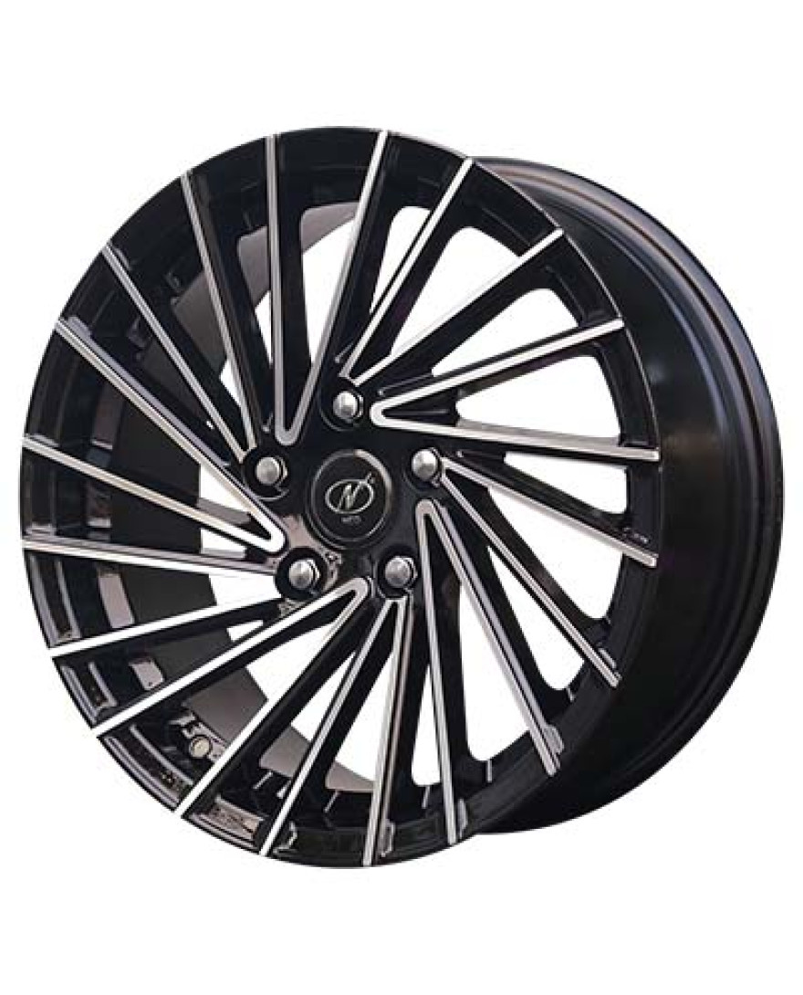 Fire 16in BM finish. The Size of alloy wheel is 16x6.5 inch and the PCD is 5x114.3(SET OF 4)