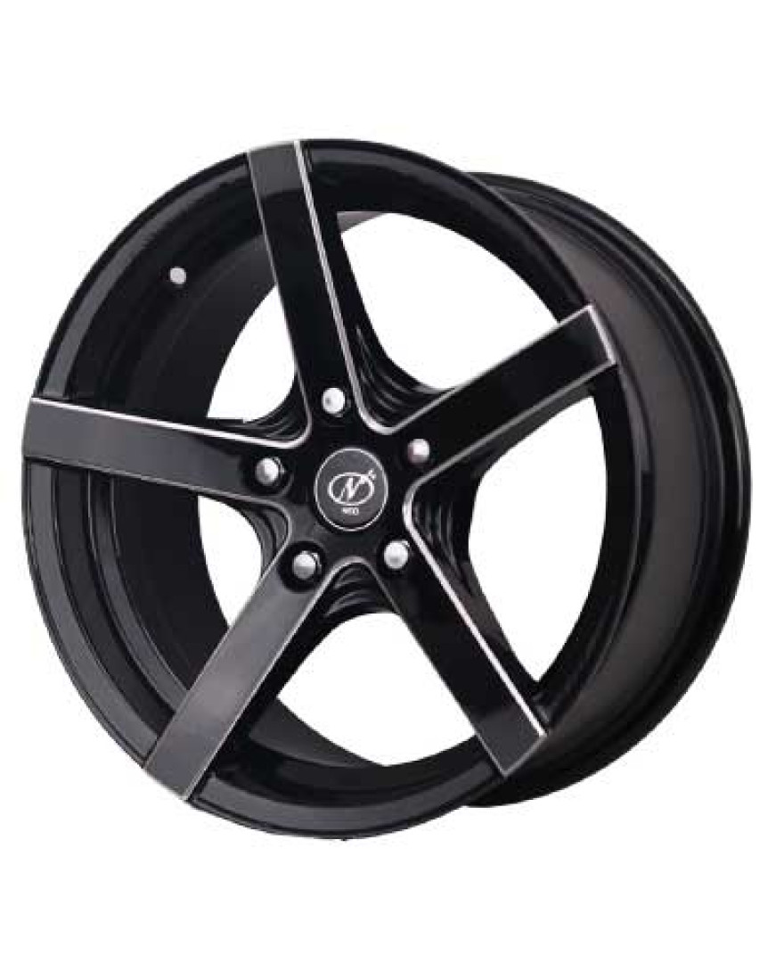 Techno 16 Inch Black Milled finish PCD 5x114.3 | SET OF 4 | Size 16X7 Inch