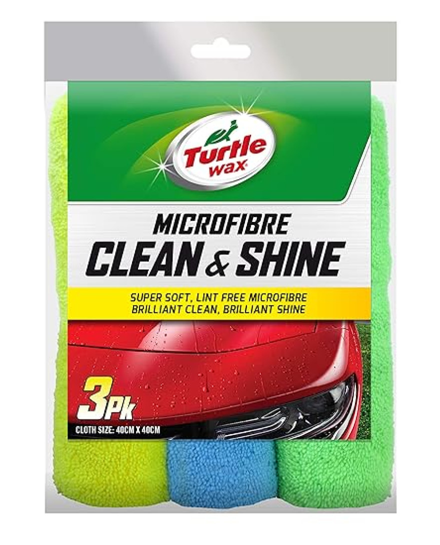 Turtle Wax Microfibre Clean and Shine 3PK