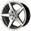 Radar 17in HSM finish. The Size of alloy wheel is 17x8 inch and the PCD is 5x114.3(SET 0F 4)