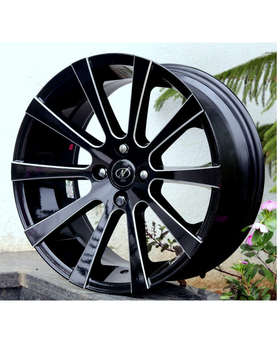 Slice 17X8 Inch Black Milled finish PCD 4x100 | Size 17X8 inch