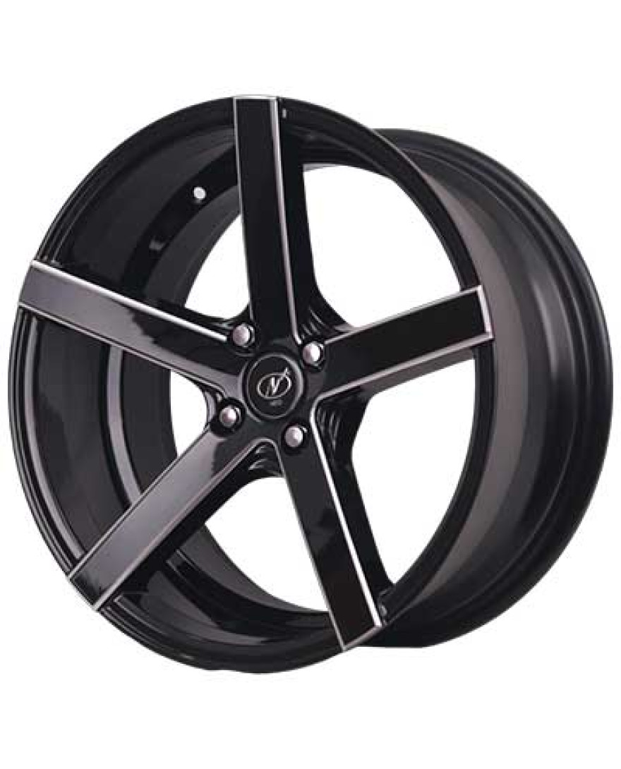 Techno 17X8 Inch Black Milled finish PCD 4x100 | SET OF 4 | Size 17X8 inch