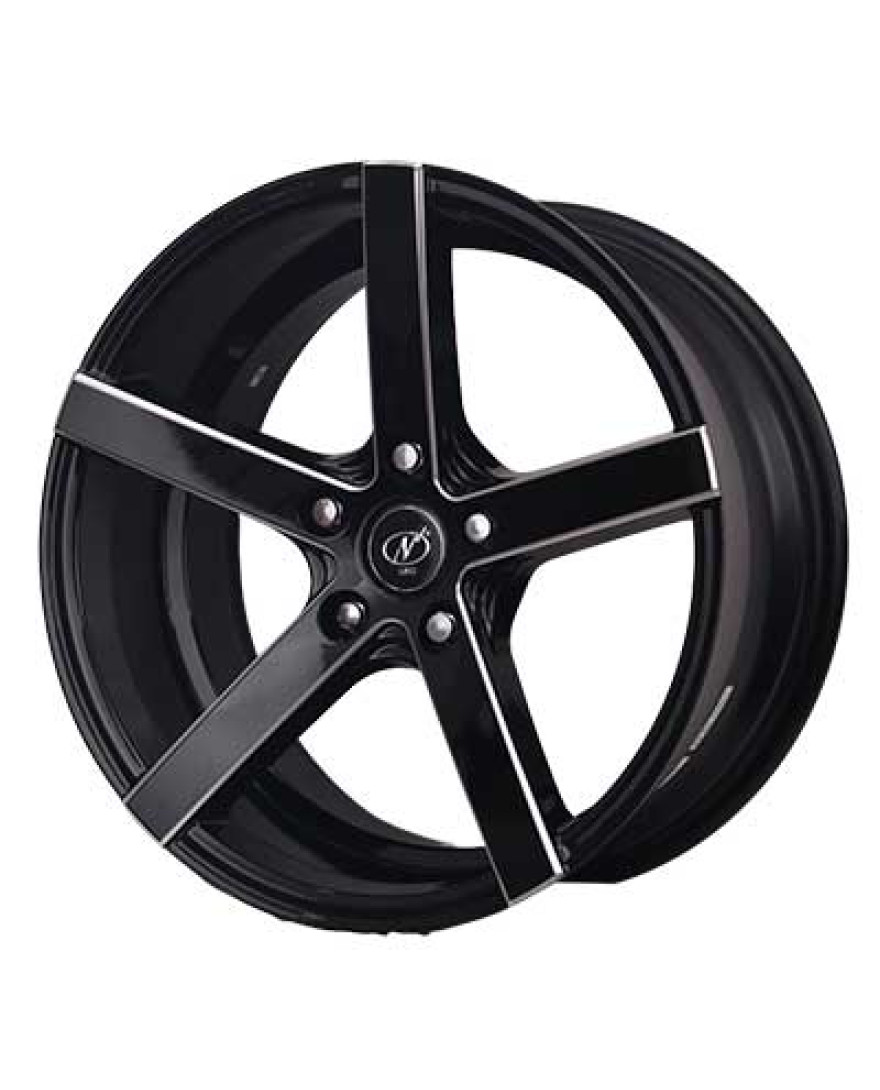 Techno 17 Inch Black Milled finish PCD 5x114.3 | SET OF 4 | Size 17X8 Inch