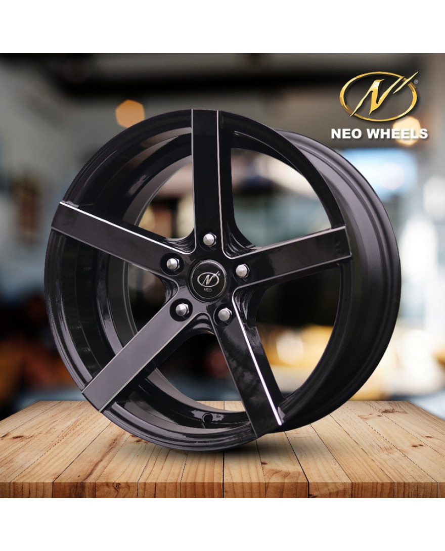 NeoWheel Techno 20X9 Inch Black Milled finish PCD 5x114.3 | Size 20X9 inch