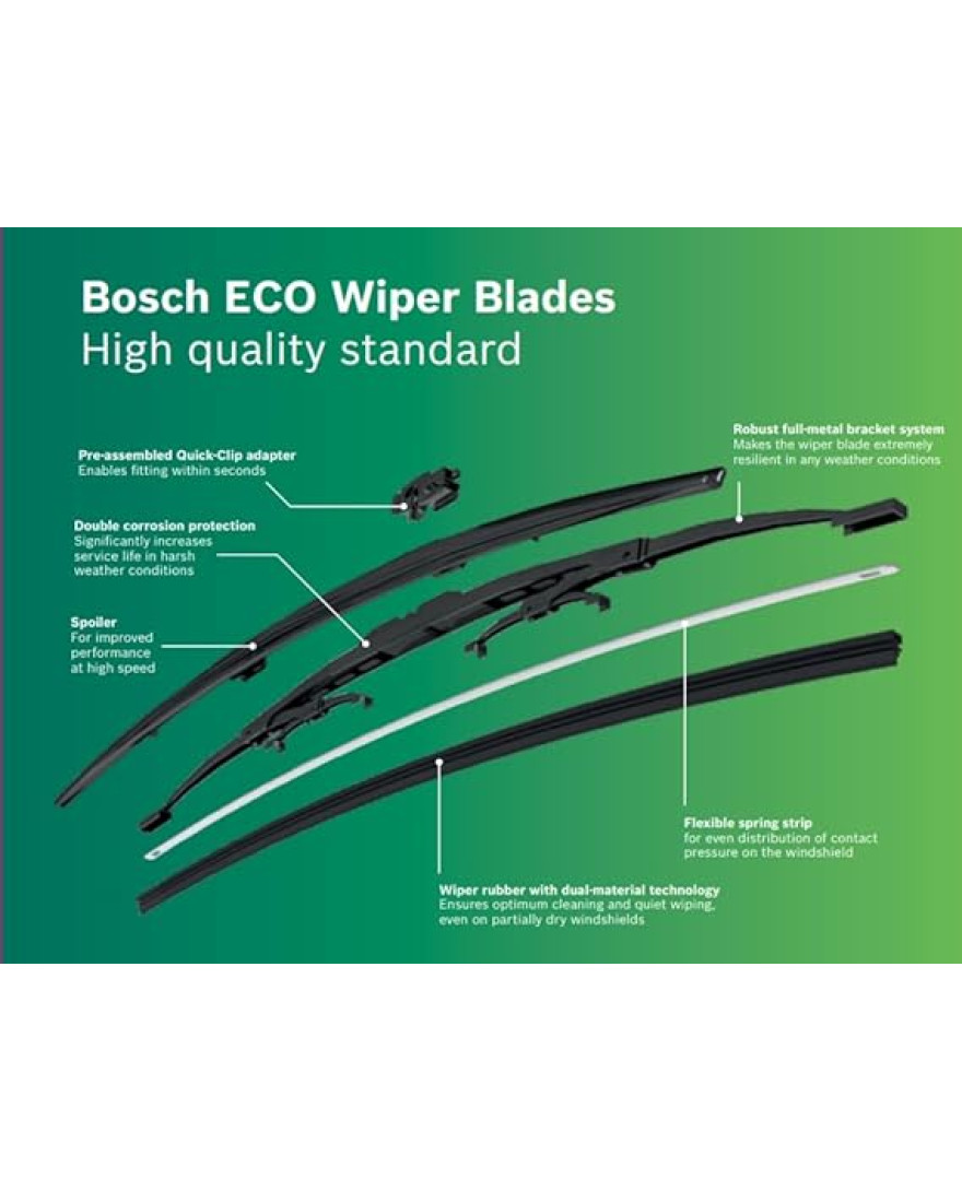 Bosch | ECO (Set) | Economical Wiper Blade | Size 16/16 Inch | 3397005291END