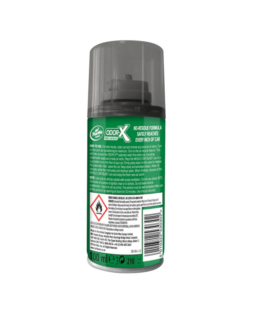 Turtle Wax Odor-X Whole Car Blast Kinetic New Car Scent | 100ml | 53099