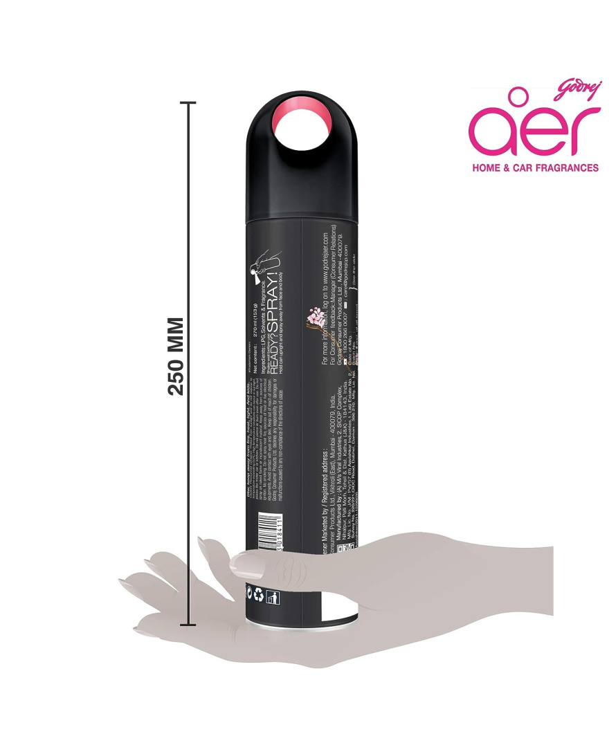 Godrej aer Spray | Room Freshener for Home And Office |  Passion | 220 ml | Long Lasting Fragrance