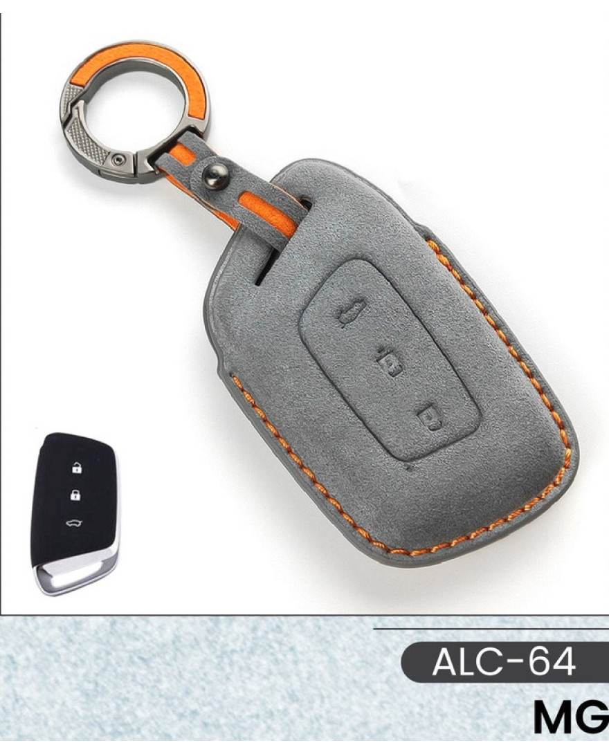 Alcantara Art Leather Key Cover for MG Cars 3 Button Smart Key ALC 64