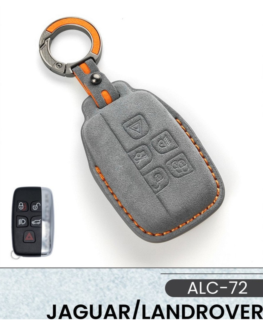 Alcantara Art Leather Key Cover for JAGUAR/LANDROVER Cars 5 Button Smart Key ALC 72