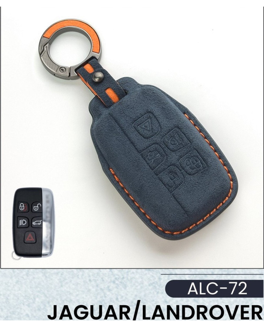 Alcantara Art Leather Key Cover for JAGUAR/LANDROVER Cars 5 Button Smart Key ALC 72