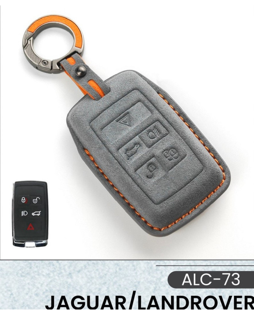 Alcantara Art Leather Key Cover for JAGUAR/LANDROVER Cars 5 Button Smart Key ALC 73