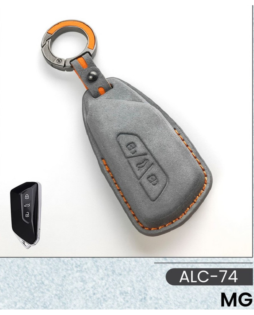 Alcantara Art Leather Key Cover for MG Cars 3 Button Smart Key ALC 74