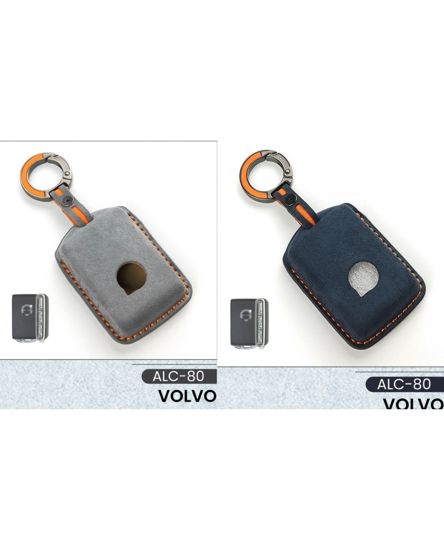 Alcantara Art Leather Key Cover for Volvo Cars 3 Button Smart Key ALC 80