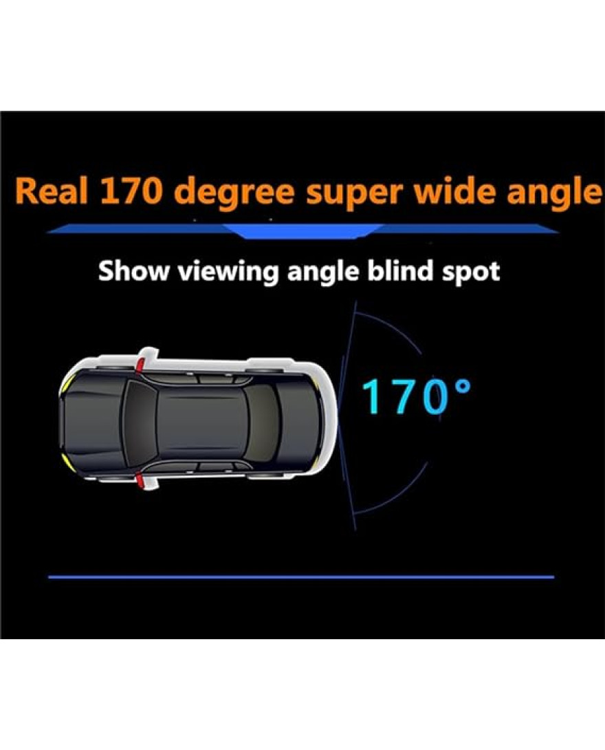 Audio Wheels Fisheye Lens AHD 720P Rear View Car Reverse Camera for Cars | 170° Wide Angle, Night Vision, and Water-Resistant. Compatible with Car Android Monitors for Effortless Reverse Parking.