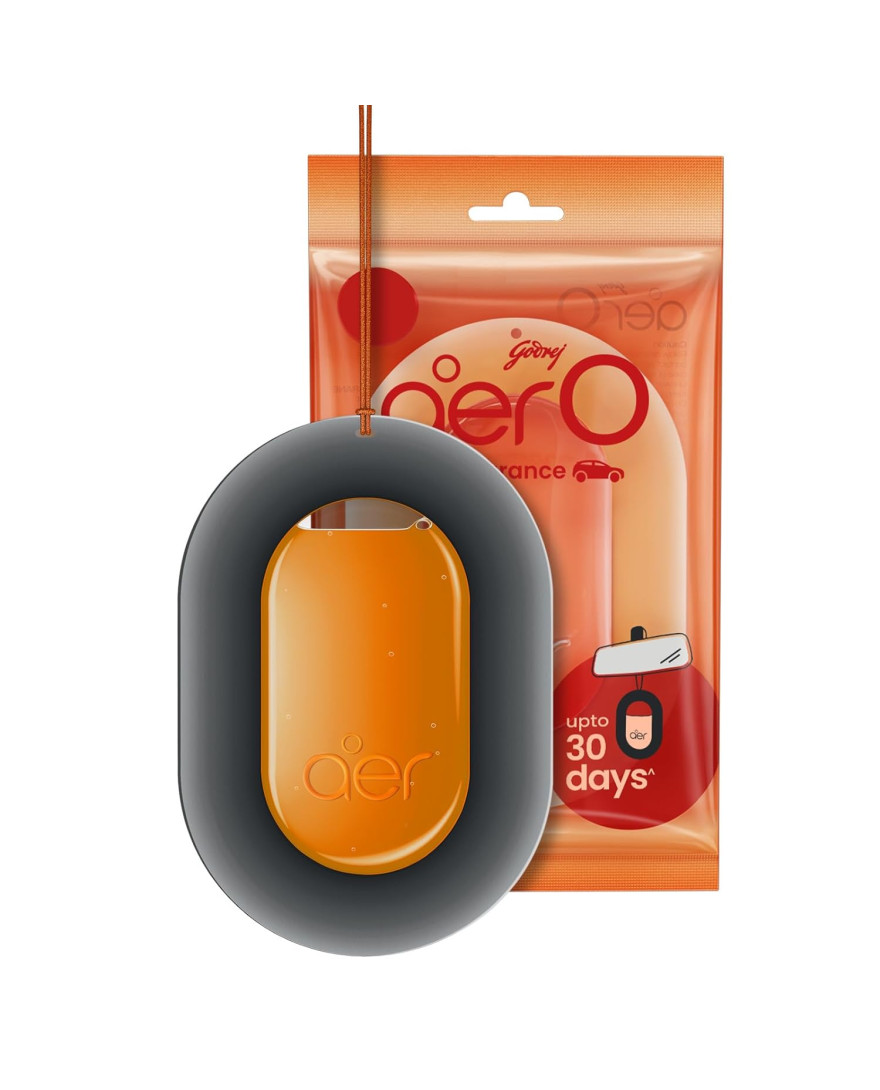 Godrej aer O Hanging Car Air Freshener Gel | Car Accessories | Musk After Smoke | 7.5G