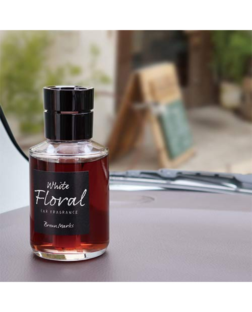 CARALL Brown Marks Liquid White Floral Car Air Freshener | 160ml