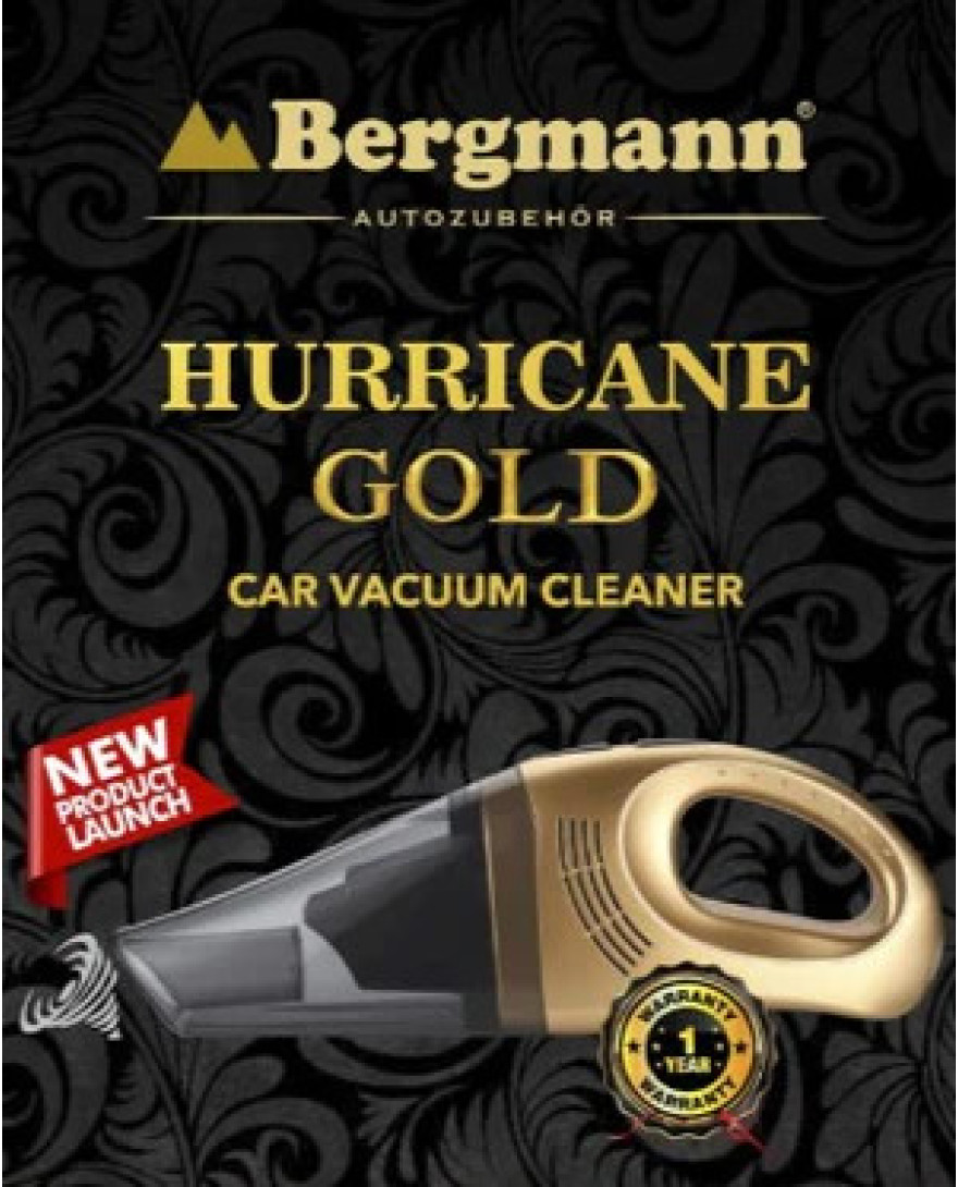 Bergmann Hurricane GOLD Car Vacuum Cleaner with BLDC Motor | Brushless