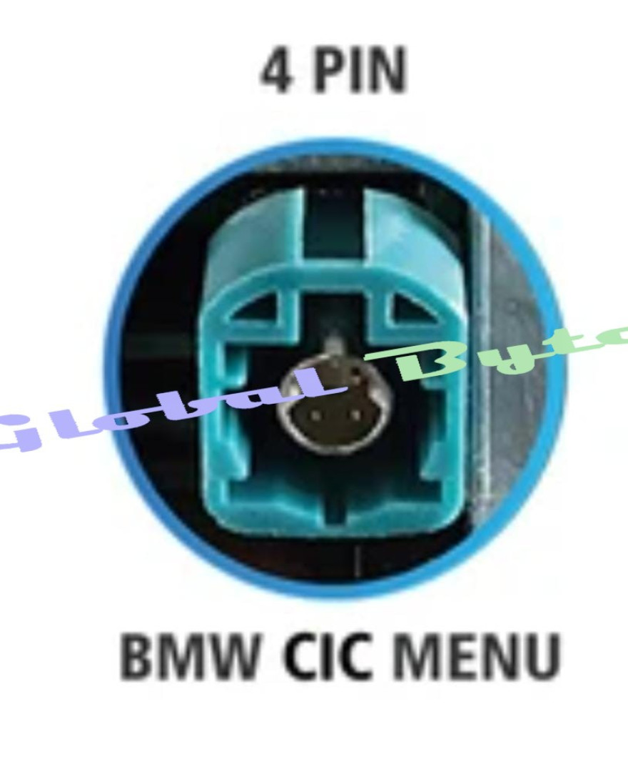 Global Byte BMW Camera Solution 4 Pin | CIC System 2012 | Camera Add On Interface in OEM Radio | CAM-BMW/4