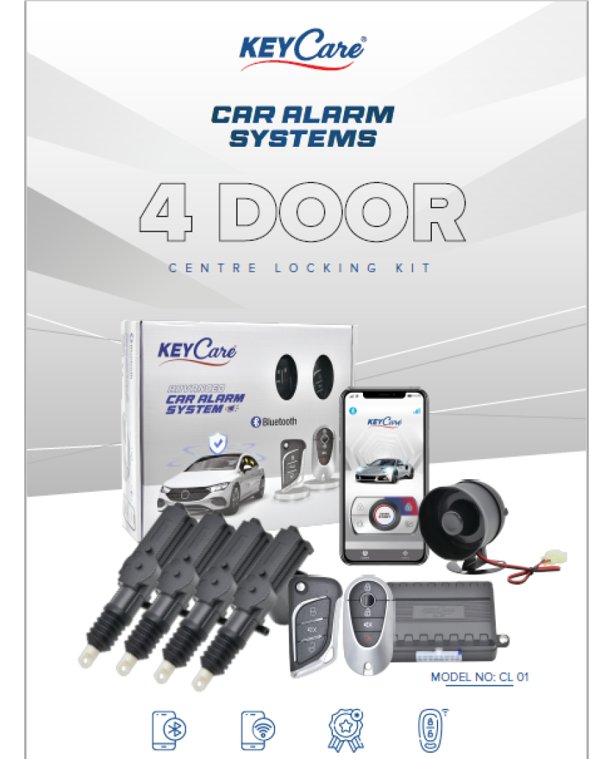 Keycare 4 Door Centre Locking Kit With 1 Flips And 1 Hanging Remotes | CL-01_V1