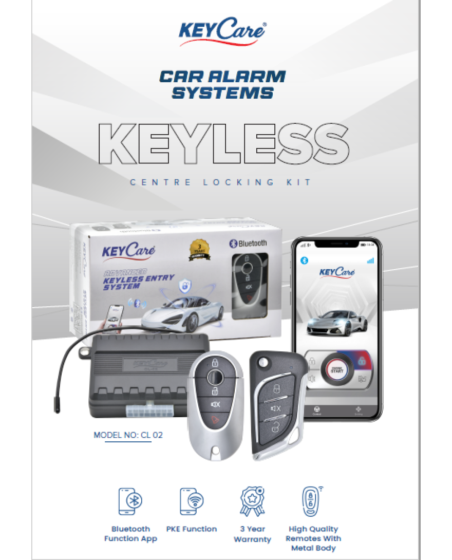 Key Care Keyless Entry System 0 Door With 1 Flips And 1 Hanging Remotes | CL-02_V1