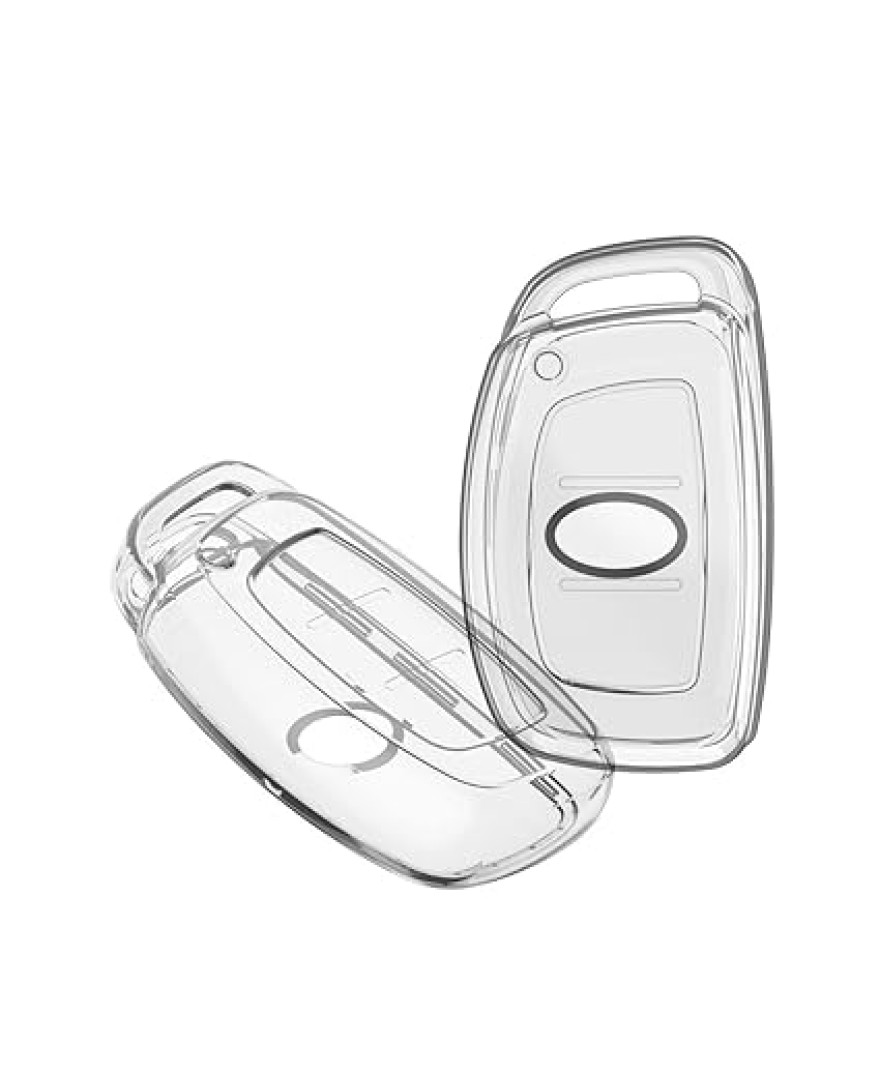 Keycare Clear Transparent TPU Key Cover CL TP 07 | Compatible with Alcazar, Creta, Exter, i10, i20, Tucson, Venue, Verna