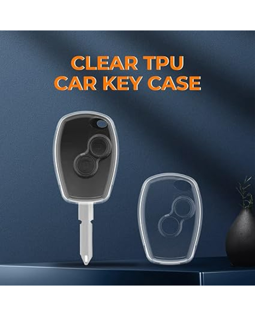 Keycare Clear Transparent TPU Key Cover CL TP 20 | Compatible with Duster, Logan