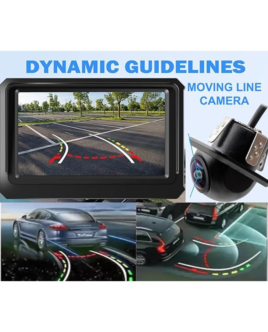 Audio Wheels Dome Fisheye Lens Vehicle Backup Waterproof and Night Vision Car Camera Only Work with Android Monitors Head Units Supporting for AHD720-25fps Frame