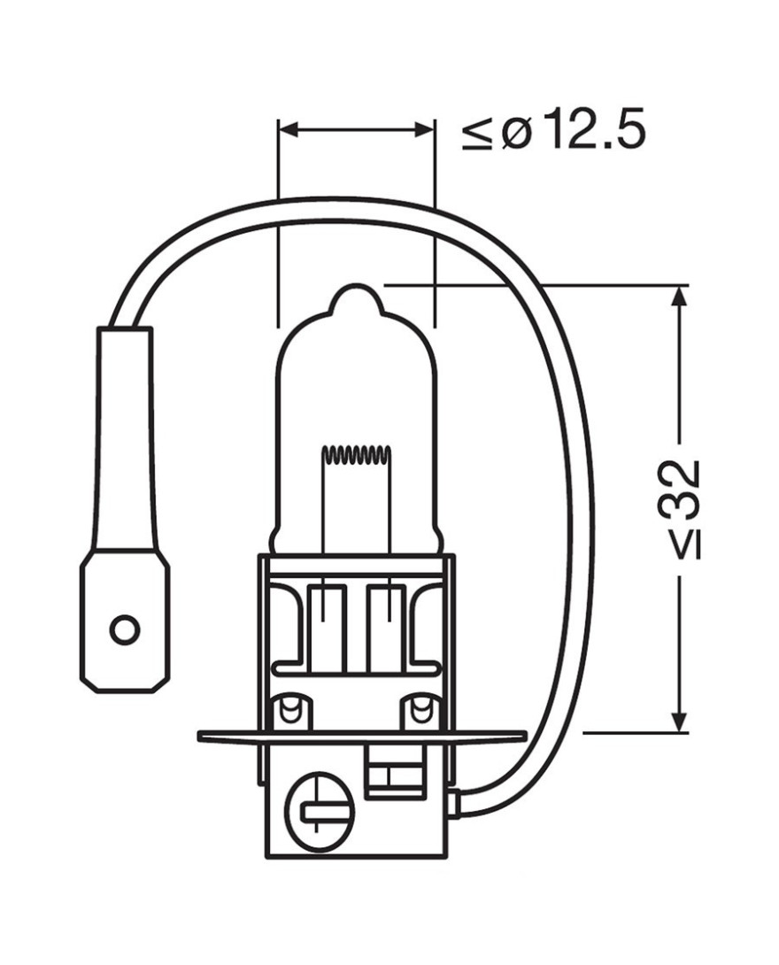 EXCELITE H3 12V 55W HALOGEN BULB PK22s