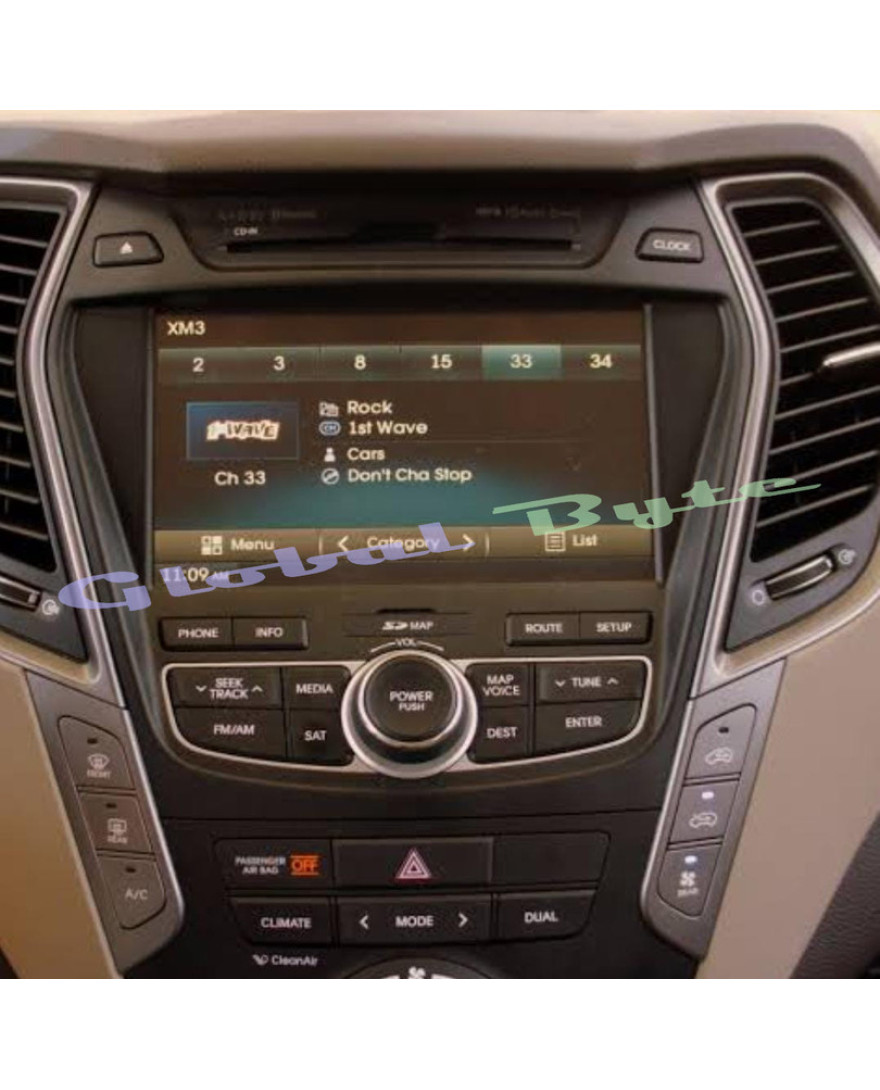 Global Byte  Car Stereo Installation Facia Kit of Android 9 Inch For Hyundai Santa fe New | FA-HY04/NSF/9