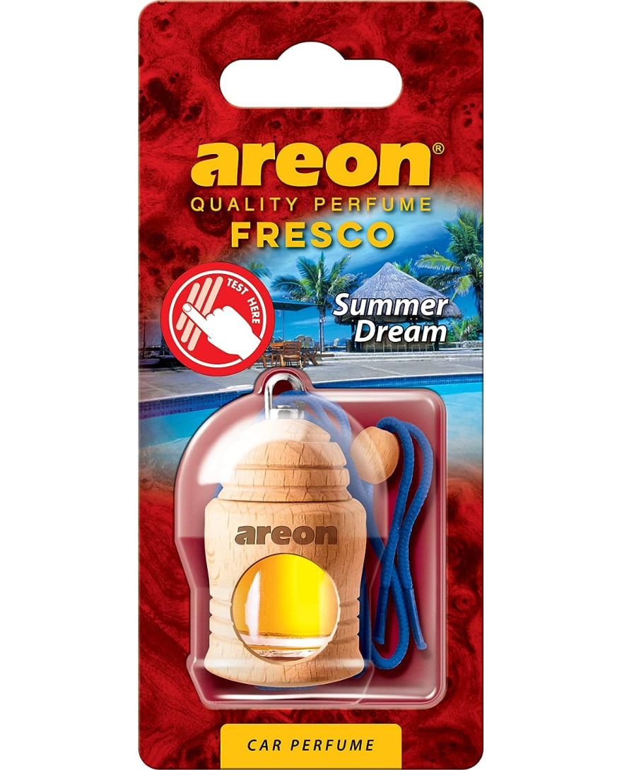 Areon Fresco Summer Dream, Car Air Freshener, Room Freshener | Long Lasting Fragrance | 4ml | FRTN37