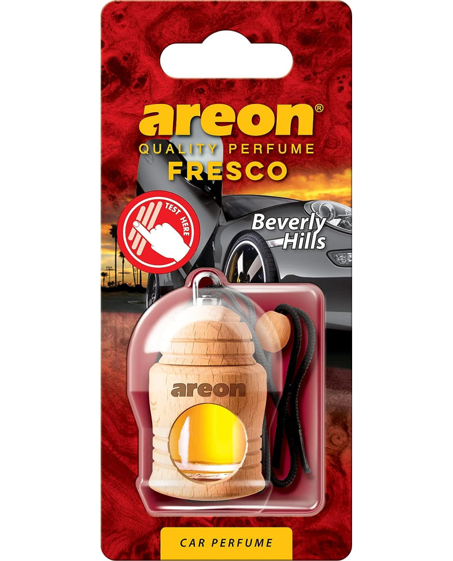 Areon Fresco Beverly Hills, Car Air Freshener, Room Freshener | Long Lasting Fragrance | 4ml | FRTN14