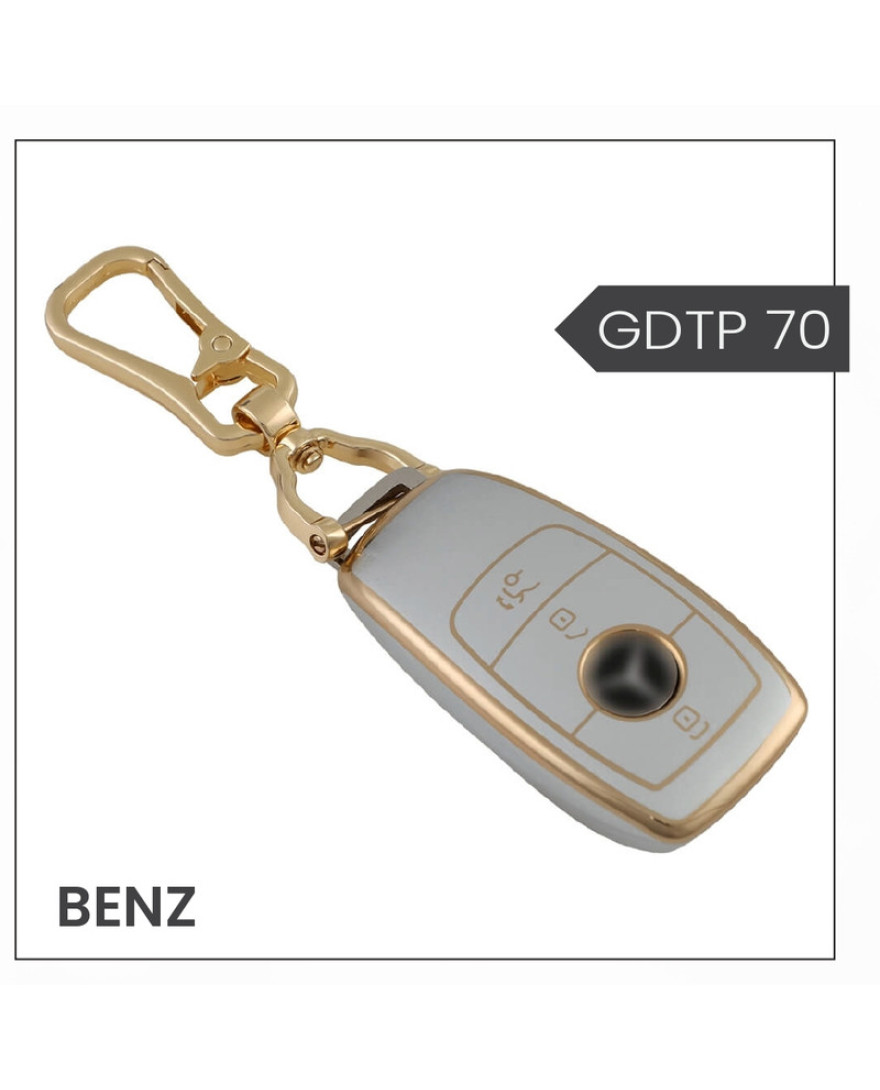 keycare Gold Dust TPU key cover And keychain for E-Class S-Class A-Class C-Class G-Class 2020 Onwards New Smart Key | GDTP 70