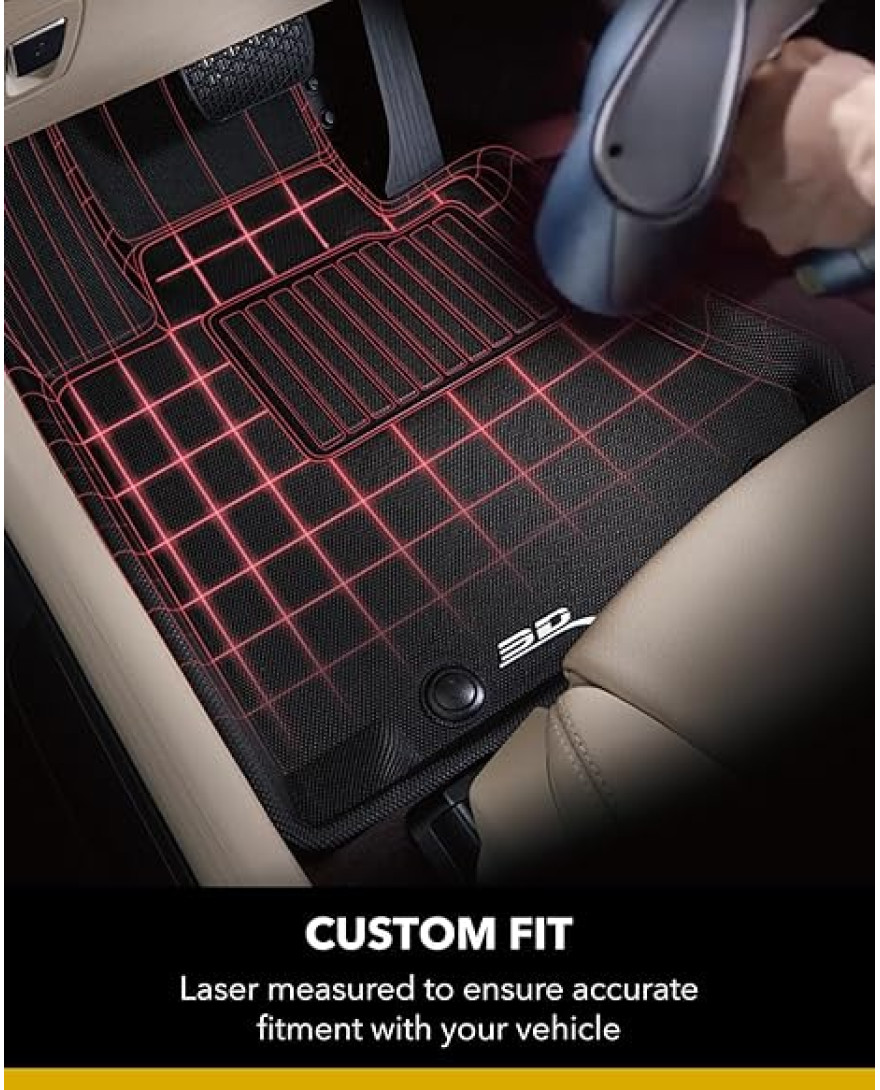 3D Kagu Floor Mat For Mahindra Thar 2020 to 2023 | Complete Set | Custom Fit | BLACK