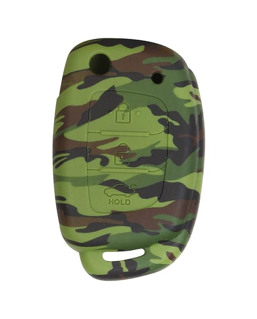 keycare Camouflage Silicon Key Cover fit for Hyundai | 3 Button flip Key KC 07 Camo