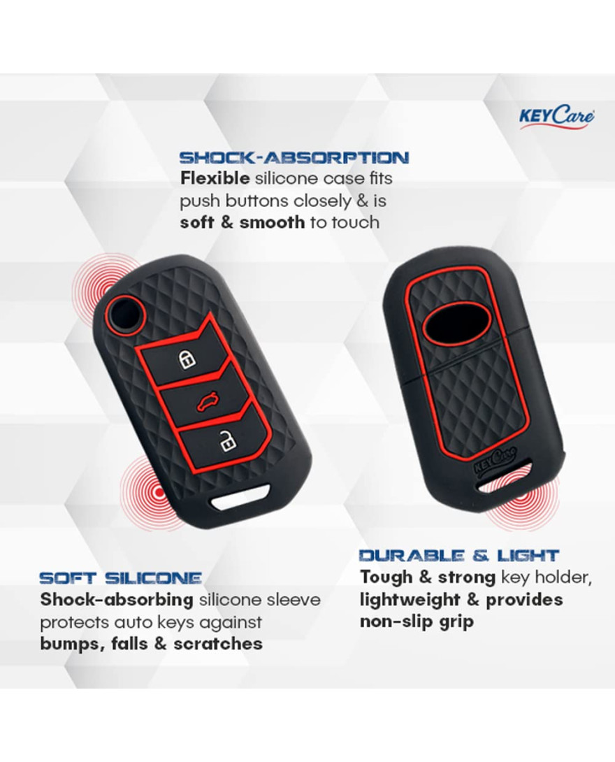 Keycare Silicon key cover fit for Marazzo, TUV300 Plus, Scorpio, Thar 2020, XUV700, XUV300, Bolero 2020, XUV400, Scorpio-N flip key | KC 09