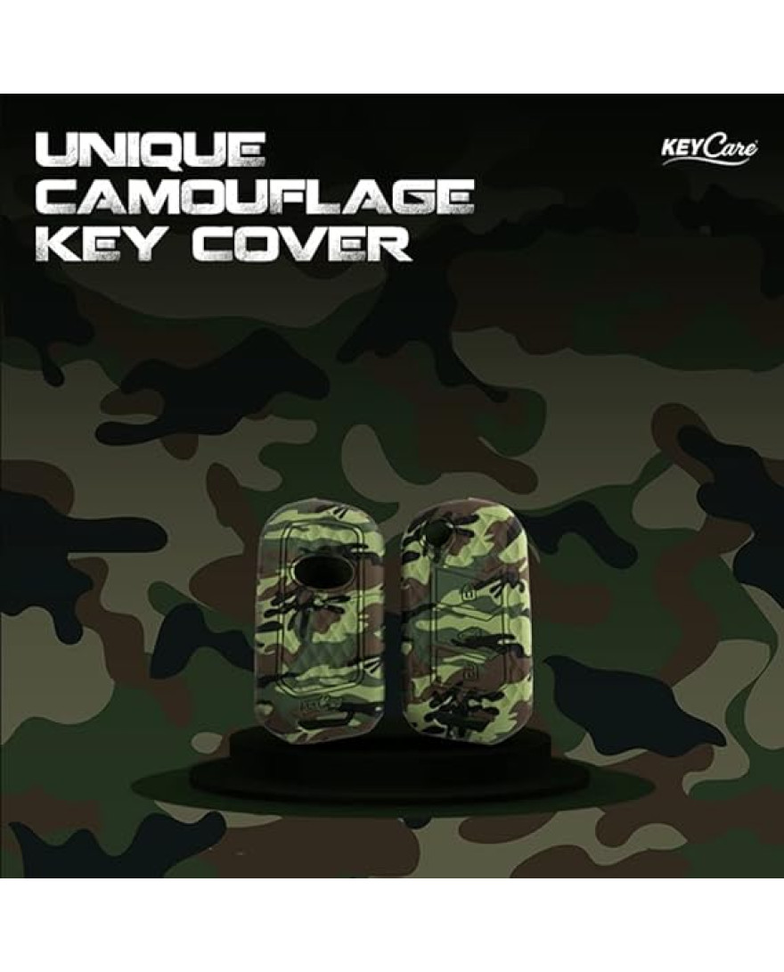 Keycare Camouflage Silicon Key Cover KC09  Compatible for XUV400,Marazzo, Scorpio-N, TUV 300 Plus, XUV 300, XUV700, Bolero 2020, Scorpio, Thar Flip Key