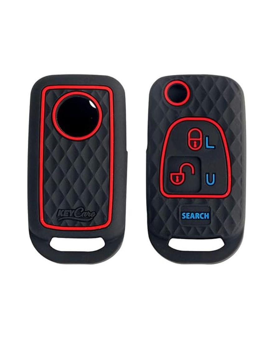 Keycare Silicon Key Cover Compatible for Mahindra Bolero flip Key | Black | KC 14