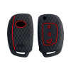 Keycare Silicon key cover fit for I20, Verna, Xcent 2012-14 flip key | KC16 | Black