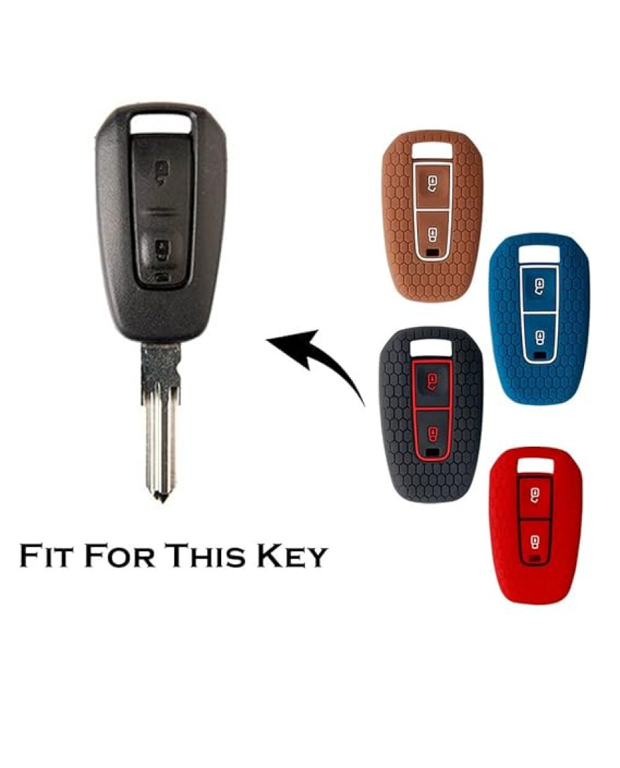 Keycare Silicon key cover fit for Indica Vista, Indigo Manza 2 button remote key | KC22 | Black